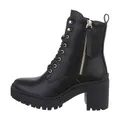 Produktbild: Ital Design Damenschuhe Stiefeletten High-Heel Stiefeletten, DES621P-, Kunstleder, Schwarz, Gr. 41
