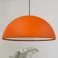 Produktbild: Lipeo Industrielle Pendelleuchte aus Handbemaltem Orange Metall – Vintage-Kronleuchter E27 Ø50 cm für Wohnzimmer, Schlafzimmer oder Esszimmer