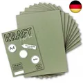 Produktbild: 25 Blatt Vintage Kraftpapier in Grün DIN A4 120g grünes Recycling-Papier, k