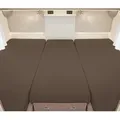 Produktbild: BettwarenShop Wohnmobil Wohnwagen Heckbett Spannbetttuch-Set 3-teilig 2 Längsbetten + Mittelteil | braun - braun