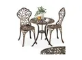Produktbild: tectake® Bistroset, für 2 Personen, im Vintage-Design, verspieltes Rankenmuster, Belastbarkeit Stuhl 120 kg