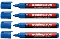 Produktbild: edding 4er Set Permanentmarker 300, nachfüllbar, 1,5-3 mm [ Blau ]