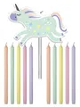 Produktbild: Folat 68380 Kerzen Unicorns & Rainbows 10cm - 11 Stück