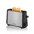 Produktbild: Cloer 3890 Single-Toaster, Minitoaster für 1 Toastscheibe, 600 W, Auftau-Funktion, Krümelschublade, Nachhebevorrichtung, mattiertes wärmeisoliertes Edelstahlgehäuse