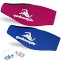 Produktbild: Schwimmen Stirnband für Erwachsene - 2 Paar Schwimm Ohrstöpsel & Neopren Schwimmband,Hohe Elastizität & Klettverschluss - Wasserdichtes Kopfband Haarband für,Tauchen, Pool, Duschen und Wassersport