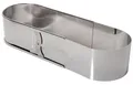 Produktbild: Lares Backform/Backrahmen oval mit Klemmung - Stollen- und Brotform - aus rostfreiem Edelstahl - verstellbare Länge - Größe: L: 27-40 B: 11 H: 7,5 cm - Made in Germany