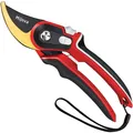 Produktbild: Ergonomische Hochleistungs-Gartenschere mit rostfreien Edelstahlklingen - Rot