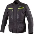 Produktbild: GMS-Moto Gear, Textiljacke wasserdicht - Schwarz/Neon-Gelb - L
