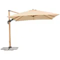 Produktbild: Schneider Schirme Ampelschirm Rhodos Twist Woody 300x300cm Polyester Beige Natur 300 x cm