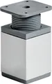 Produktbild: Hettich Möbelfuß 4,0 x 6,0 - 7,8 cm Aluminium-Optik - 1 Stück