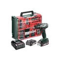 Produktbild: metabo Akku-Bohrschrauber BS 18 Set - 18 V, 74-tlg. Mobile Werkstatt - Schnellspannbohrfutter, Gürtelhaken, LED-Arbeitslicht - Inkl. 2 x Akku LiPOWER (2.0 Ah), Ladegerät und Kunststoffkoffer