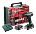 Produktbild: Metabo Akkubohrschrauber BS 18 Set 18V 2x2Ah Li-Power Akkupack, Koffer 74 teilig