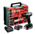 Produktbild: Metabo Akku-Bohrschrauber BS 18 Set 18V 2x2,0Ah, Ladegerät und 74-tlg. Mobile We