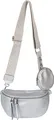 Produktbild: styleBREAKER Damen Halbmond Crossbody Schultertaschen Set 2-Teilig, Schultergurt mit Zick-Zack Rauten Muster 02012396