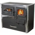 Produktbild: Eek A Kaminofen Mit Backfach Und Herdplatte Abc Concept 2 Air Links Mehrfachbelegung Holzofen 11,6 Kw Kamin Ofen Holz Werkstattofen Schwedenofen Hüttenofen Heizofen Holzofen