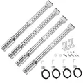 Produktbild: GFTIME 31 bis 42cm Universal Brenner einstellbar Ersatzteile für Tepro, Barbecook, Campingaz, Charbroil, Blooma,Verstellbarer Edelstahl Gasgrill Brenner ersatzteile zubehör, 4 Stück
