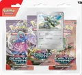 Produktbild: Pokémon-Sammelkartenspiel: 3er-Pack Karmesin & Purpur – Gewalten der Zeit: Mopex (3 Boosterpacks & 1 holografische Promokarte)