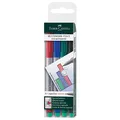 Produktbild: FABER-CASTELL MULTIMARK Folienstifte-Set farbsortiert non-permanent, 4 St.