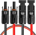 Produktbild: 2 Meter MC4 Solarkabel Paar 6mm² Durchmesser Verbindungskabel PV Kabel Verlängerungskabel Solarmodul