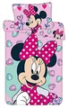 Produktbild: Disney Minnie Maus Pink Baby Bettwäsche Set 100x135 Bettdecke + 40x60 cm Kopfkissen, 100% Baumwolle mit Reißverschluss