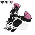 Produktbild: Lionelo Riya Kinderwagen 2 in 1 Kombikinderwagen baby Buggy mit liegeposition Rosa