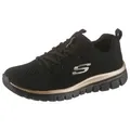 Produktbild: Skechers Graceful - Get Connected Sneaker Freizeitschuh, Halbschuh, Schnürschuh für die Maschinenwäsche geeignet schwarz 37 EU