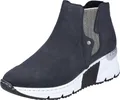 Produktbild: Rieker Damen Chelsea Boot Keilabsatz Elastikeinsatz Stiefelette X6361, Größe:42 EU, Farbe:Blau