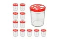 Produktbild: MamboCat Einmachglas CAPCRO 12er Set Sturzglas 435 ml To 82 Fliegenpilz Deckel rot weiß, Glas