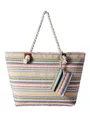 Produktbild: DonDon große Strandtasche XXL mit Reißverschluss - Umhängetasche Damen - große Badetasche für Urlaub vielseitige Shopper Tasche Damen für Strand Urlaub Must Haves Beach bag - Monstera