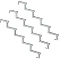 Produktbild: Vinuovo 3er Set Stahl Treppenwange 5 Stufen Option für Setzstufen 85cm