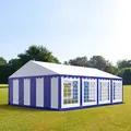 Produktbild: TOOLPORT PRO 5x8m Partyzelt, PVC-Plane, blau-weiß - (6068)