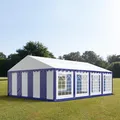 Produktbild: TOOLPORT Partyzelt Festzelt 5x8 m Garten-Pavillon PVC Plane 700 N in blau-weiß Wasserdicht
