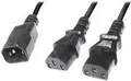 Produktbild: Lindy - Netz-Splitter - IEC 60320 C14 bis IEC 60320 C13 - 2,0m - geformt - Schwarz (30342)