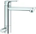 Produktbild: Grohe BauEdge Einhand-Spültischarmatur, Ausladung 222mm, mittelhoch, schwenkbar,