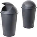 Produktbild: Abfalleimer CORE MAX 2er Set – 50 L – Schwingdeckel  Anthrazit  Ø 40 cm × 68 cm