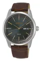 Produktbild: Seiko Solar Herrenuhr Saphirglas Tag/Datum Leder 10BAR SNE529P1