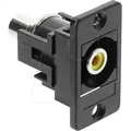 Produktbild: DELOCK 91111 - Panel Mount Cinch Buchse zu Cinch Buchse gelb / schwarz