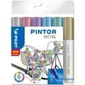 Produktbild: PILOT PINTOR Metallic Kreativmarker farbsortiert 4,0 - 12,0 mm, 6 St.