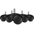 Produktbild: Amstyle 5er Set Rollen für Bürostuhl 11/50mm Teppichbodenrollen Weichbodenrollen