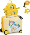 Produktbild: COSTWAY 2tlg Kinderkoffer + Rucksack, 12