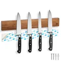 Produktbild: Magnetleiste Messer aus Akazienholz 40cm Messerhalter Wandmontage oder