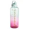 Produktbild: Paris Hilton – Motivations-Trinkflasche 2,0 Liter in pink/blau – Inspirierende Sprüche, Auslaufsicher, Ideal für Sport und Alltag, Kunststoff, 115x10x32 mm
