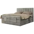 Produktbild: Motor Boxspringbett mit Bettkasten  ¦ grau ¦ Maße (cm): B: 168 H: 124