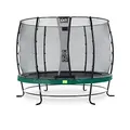 Produktbild: EXIT Toys Elegant Rundes Trampolin - ø305cm - Extra starker und Stabiler Rahmen - Mit Economy Sicherheitsnetz & Fußschutzsystem - Rostfrei - Wasserbeständig - Einfache Montage - Grün