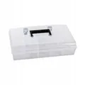 Produktbild: Sortimentsbox Kleinteilemagazin Sortierkasten Ergonomischer Griff Klemmverschlüsse Transparent 400 x 298 x 85mm