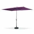 Produktbild: Alice's Garden - Rechteckiger gerader Sonnenschirm 2x3m - Touquet Pflaume - zentral verstellbarer Aluminiumpfosten und Öffnungskurbel