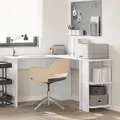 Produktbild: vidaXL Eck-Schreibtisch Weiß 140 x 113,5 x 75 cm Holzwerkstoff