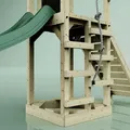Produktbild: Spielturm Göteborg Aus Holz In Grünbabyschaukel - Polarplay