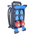 Produktbild: as - Schwabe Tragbarer Stromverteiler STECKY 11 - CEE Stecker 400V/16A/5polig - 4x Schuko und 2x CEE Steckdosen 16A – Mobiler Adapter – Verteiler für Innen & Außen – IP44 – Made in Germany, 60960