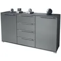 Produktbild: Vladon Sideboard, Graphit, Holzwerkstoff, 138.5x75.5x35 cm, Wohnzimmer, Kommoden & Sideboards, Sideboards